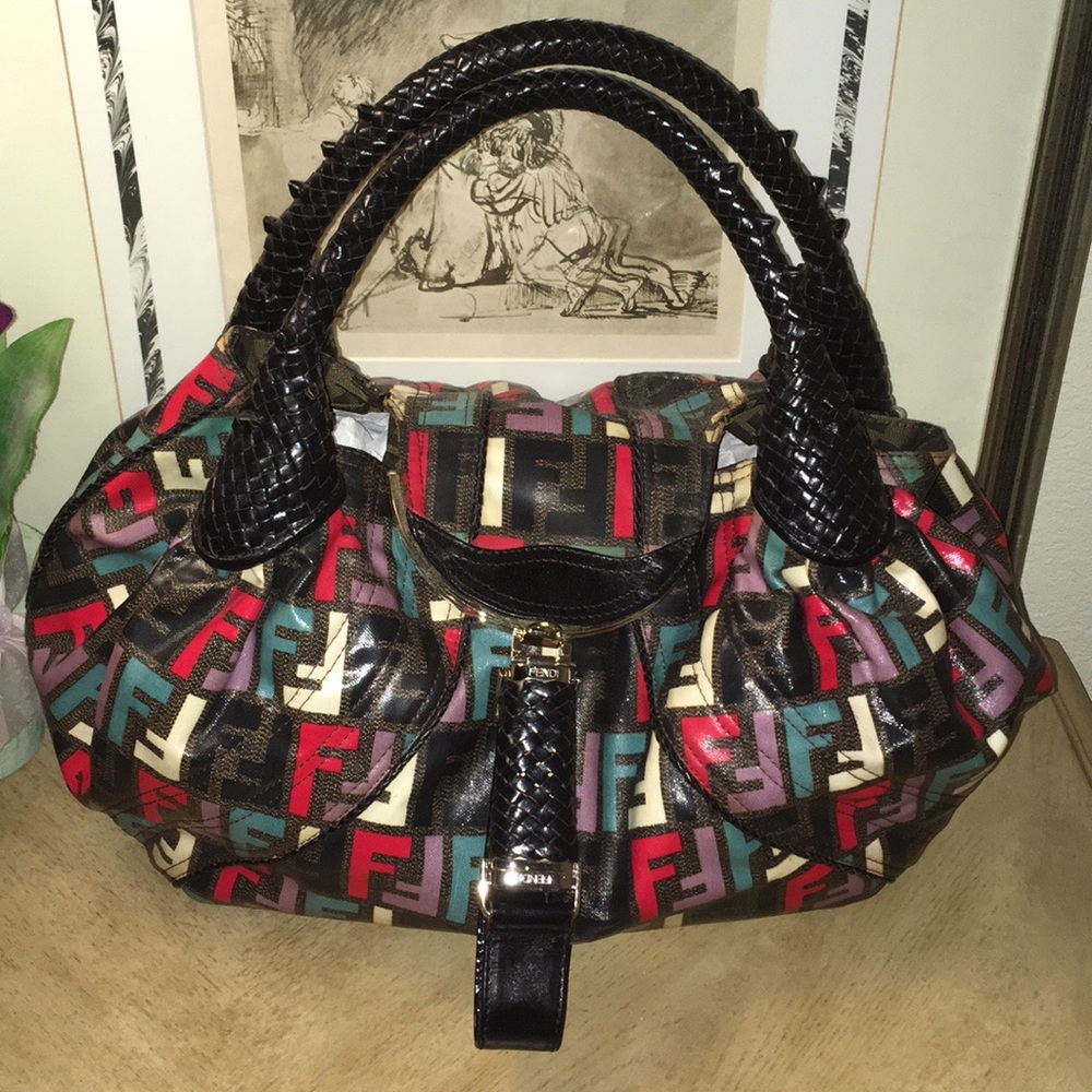 Super RARE Fendi Zucca print coated canvas Spy bag
